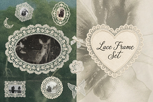 Vintage Lace Frame Set