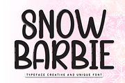 Snow Barbie | Script Font, a Script Font by Scratchones (Thumbnail 1 of 8)