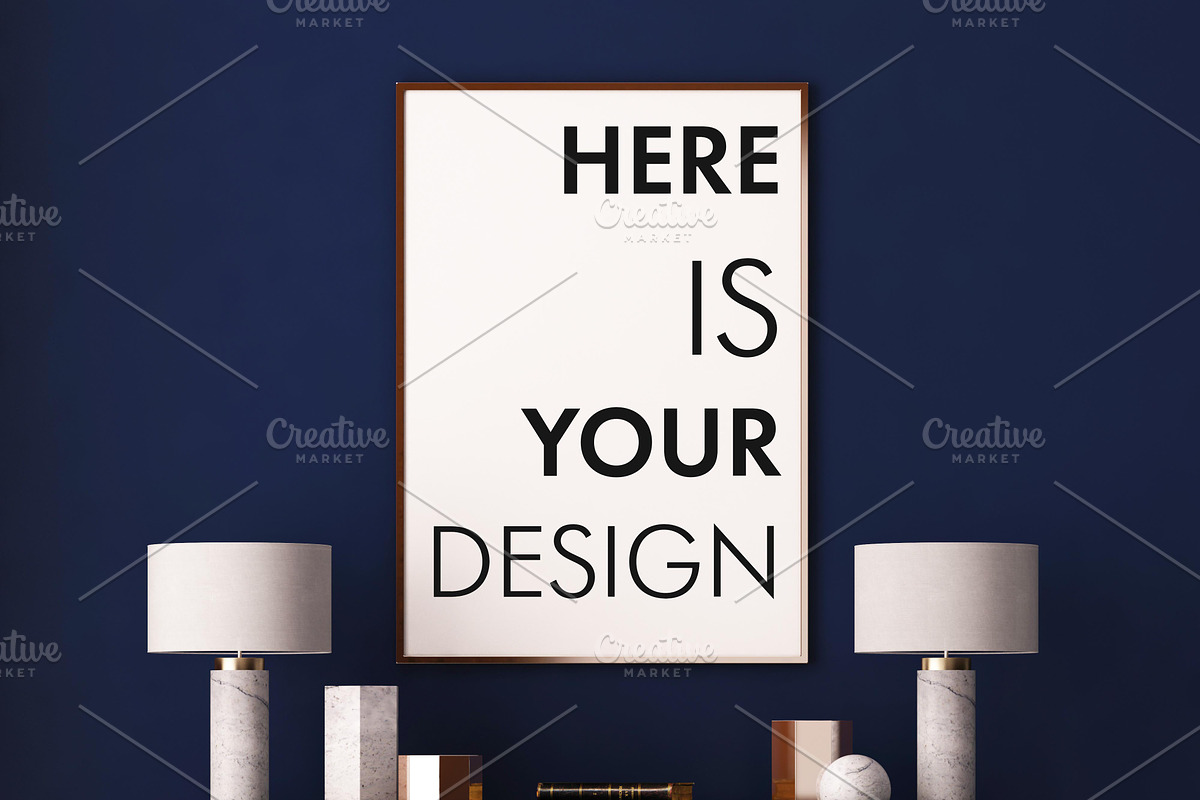 15 mockup of posters in the interior, a Print Template by FilL239 (Photo 14 of 16)