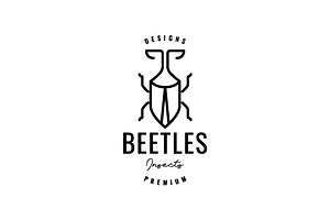 Insect Beetle Unique Shape Logo