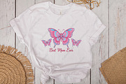 Trendy Best Mom Ever Butterfly PNG, an Illustration by CraftArtStudio (Thumbnail 2 of 4)