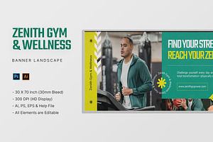 Zenith - Banner Landscape, a Print Template by StreaksideStd