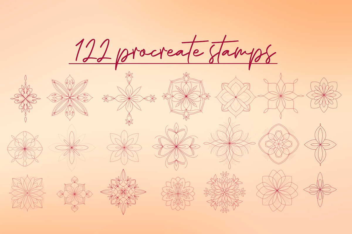 120+ Procreate fine line ornaments, a Brush Add-On by laura.design (Photo 2 of 5)