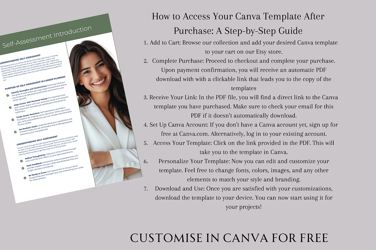 CAREER COACH WORKBOOK TEMPLATE, a Brochure Template by Daring Digies (Photo 9 of 9)