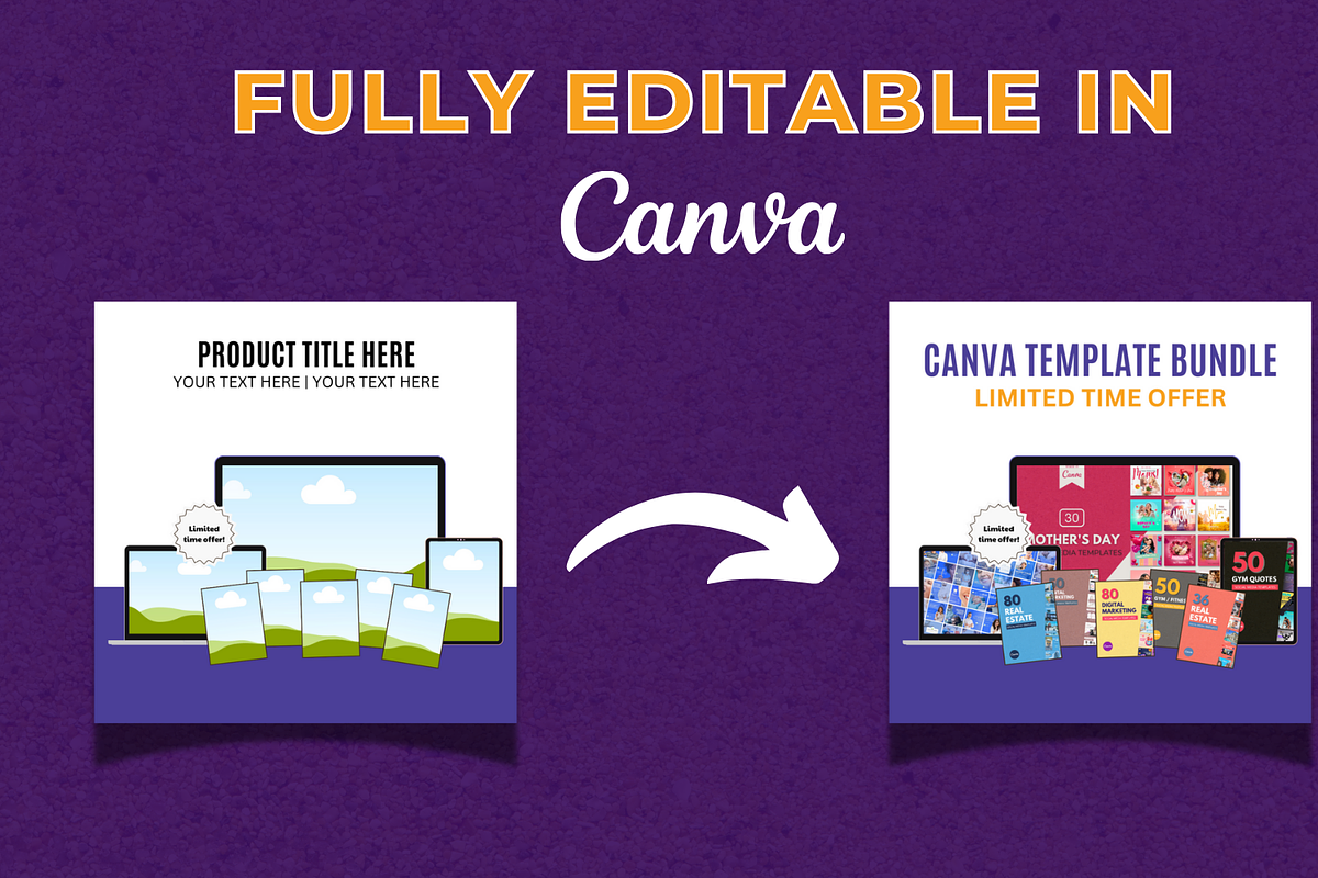 Digital Products Mockup Templates, an Advertising Mockup by Canvagator (Photo 3 of 3)