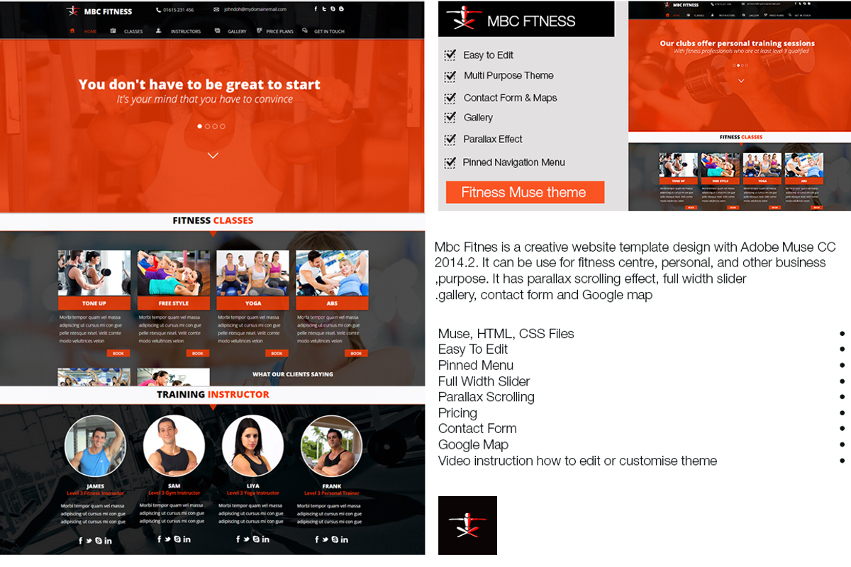 Mbc Fitness Muse Template, a HTML Template by Chrome Creative 