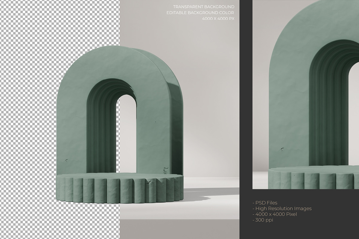 5 Podium with Transparent Background, a Background Graphic by faustudio (Photo 3 of 7)