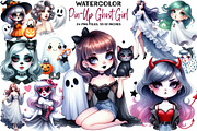 Pin-Up Ghost Girl Clipart, an Illustration by DreamArtGraphic (Thumbnail 1 of 5)