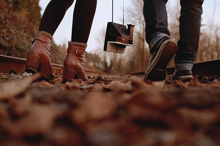 Couple walking on railway tracks #2 preview 6