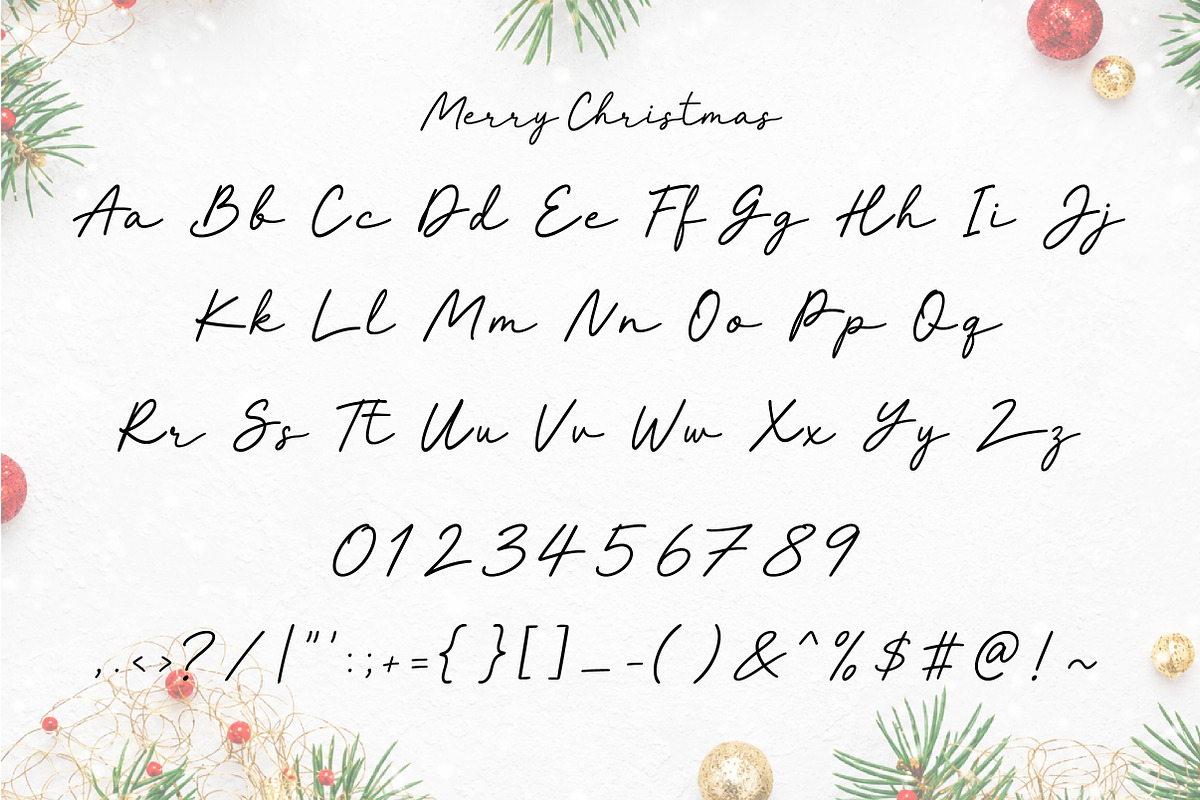 Merry Christmas Font, a Script Font by Meow Creation (Photo 3 of 13)