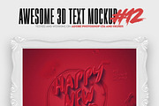 Awesome 3D Text Mockup Bundle, a Mockup by Amorjesu.com (Thumbnail 13 of 21)