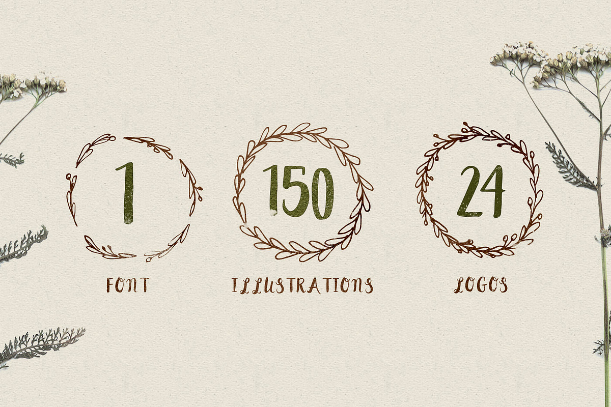Peomy Extended Font & Illustrations, a Script Font by Wild Ones (Photo 4 of 13)