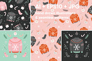 Christmas sweater patterns & design, a Pattern Graphic by Blue Lela Design (Thumbnail 4 of 4)