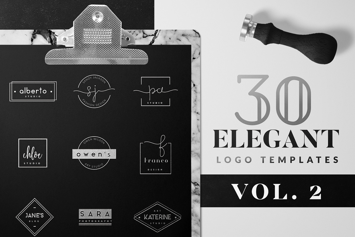 Elegant Logo Pack VOL 2, a Branding & Logo Template by GraphicDash (Photo 1 of 7)