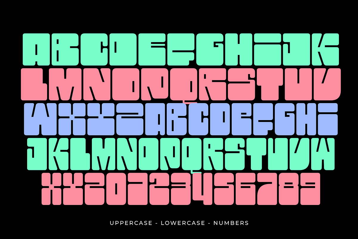 Mosh Cube - A Super Chunky Display, a Sans Serif Font by Ainun Jinan (Photo 4 of 11)
