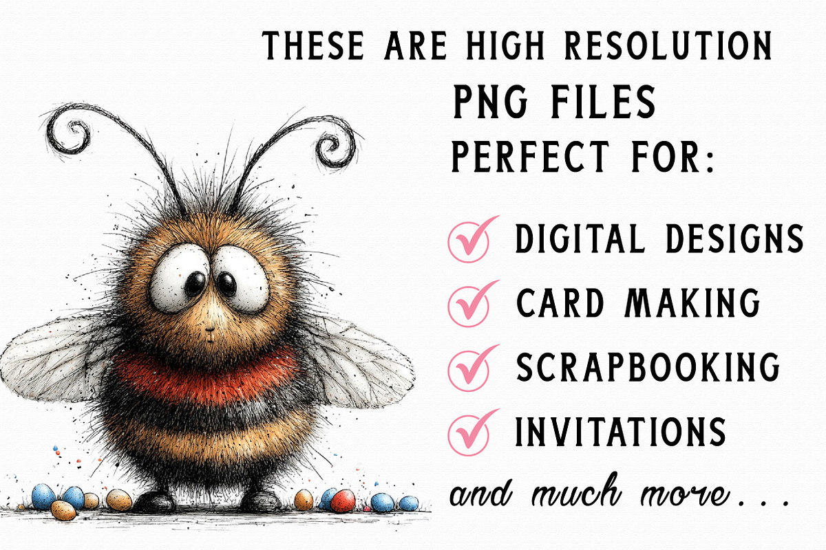 Whimsical Easter Bee Clipart, an Illustration by Libby Wishes (Photo 2 of 6)