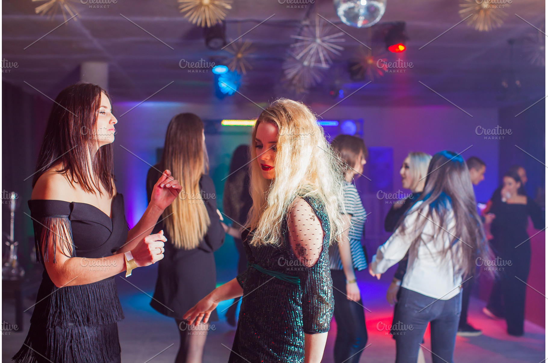 Group of dancing young people, a Person Photo by oksix