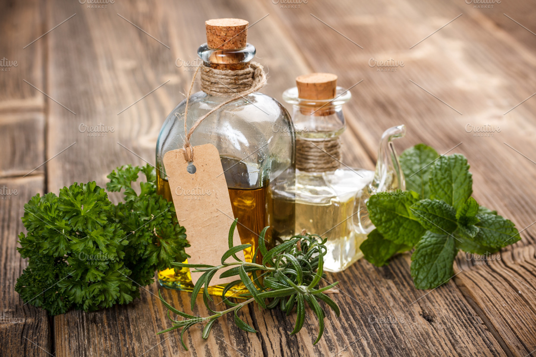 Oil With Herbs Stock Photo Containing Oil And Spices