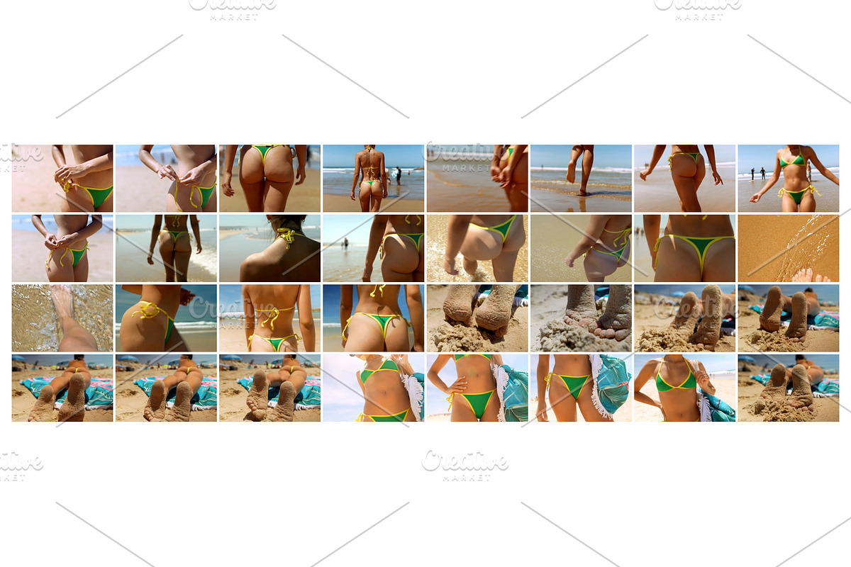 Green Bikini Beach Photos, a Beauty & Fashion Photo by Tekso (Photo 1 of 6)