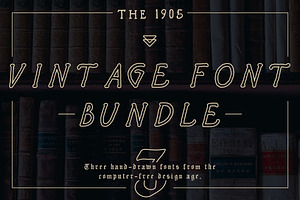 Vintage font bundle - hand lettered