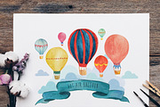 Hot Air Balloon Wall Art, an Illustration by artemyst (Thumbnail 1 of 4)