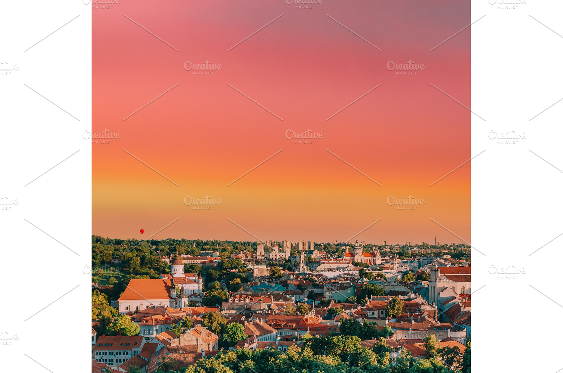 Vilnius, Lithuania. Summer Sunset, an Architecture Photo by Our Amazing World