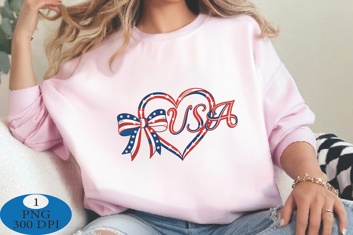 Patriotic Heart USA PNG, a Seasonal Illustration by Daily.Designs (Photo 3 of 5)