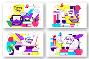 10 World Poetry Day Illustration, a Person Illustration by denayunebgt (Thumbnail 3 of 4)