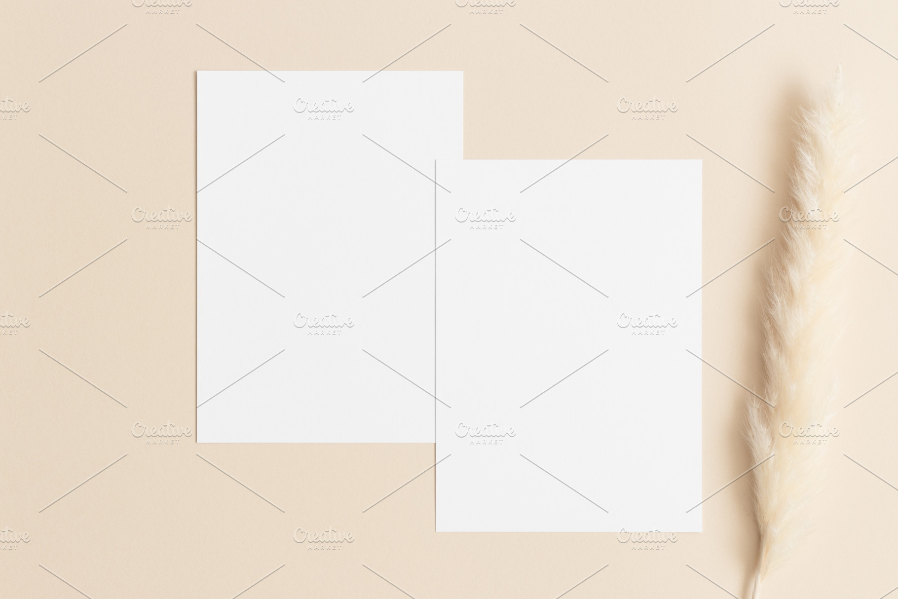 Two white cards mockup, JPEG, an Arts & Entertainment Photo by Snoflinga