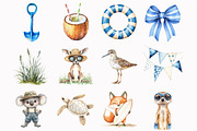 Watercolor Seaside Playtime Clipart, a Seasonal Illustration by Design Market (Thumbnail 5 of 5)