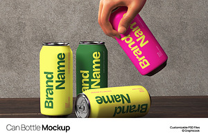 Can Bottle Mockup, a Cups & Container Mockup by graphicook
