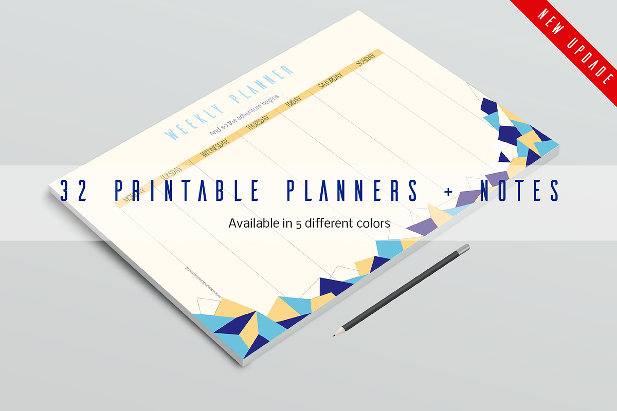 32 Printable Planners, a Stationery Template by Outline Design (Photo 1 of 14)