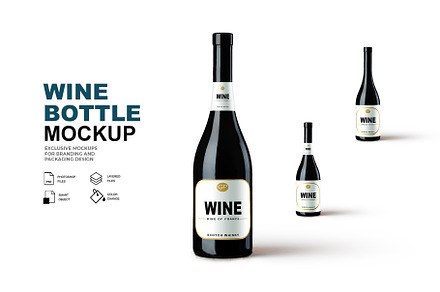 Wine Bottle Mockup, a Product Mockup by GraphicsPixel