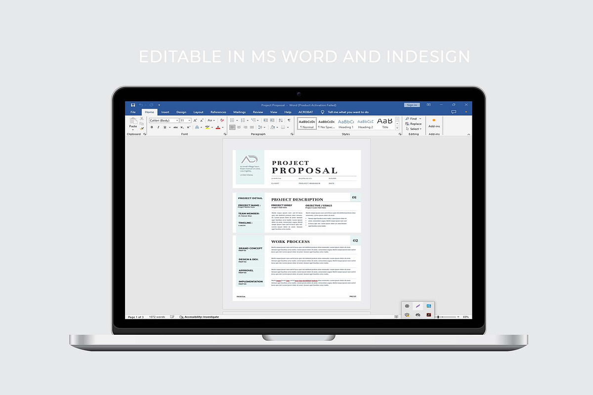 Proposal | MS Word & Indesign, a Stationery Template by design_hut (Photo 7 of 7)