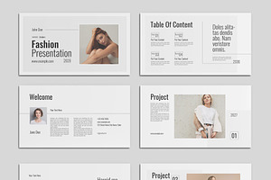 Modern Fashion Presentation Design, a Presentation Template by ClickPaint_Studio