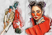 Fashion Sketch Photoshop Action, an Action Add-On by GorynArt (Thumbnail 5 of 24)