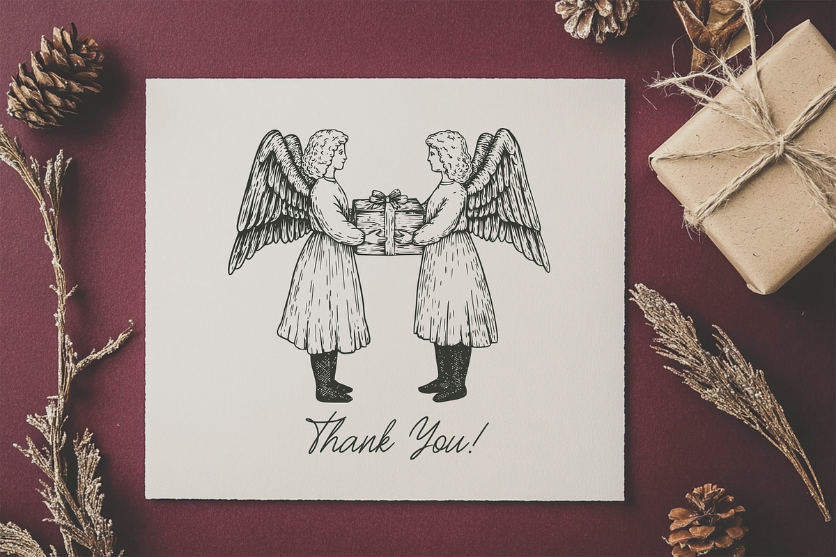Vintage Charming Christmas Line Art, an Object Graphic by AnMark (Photo 15 of 15)
