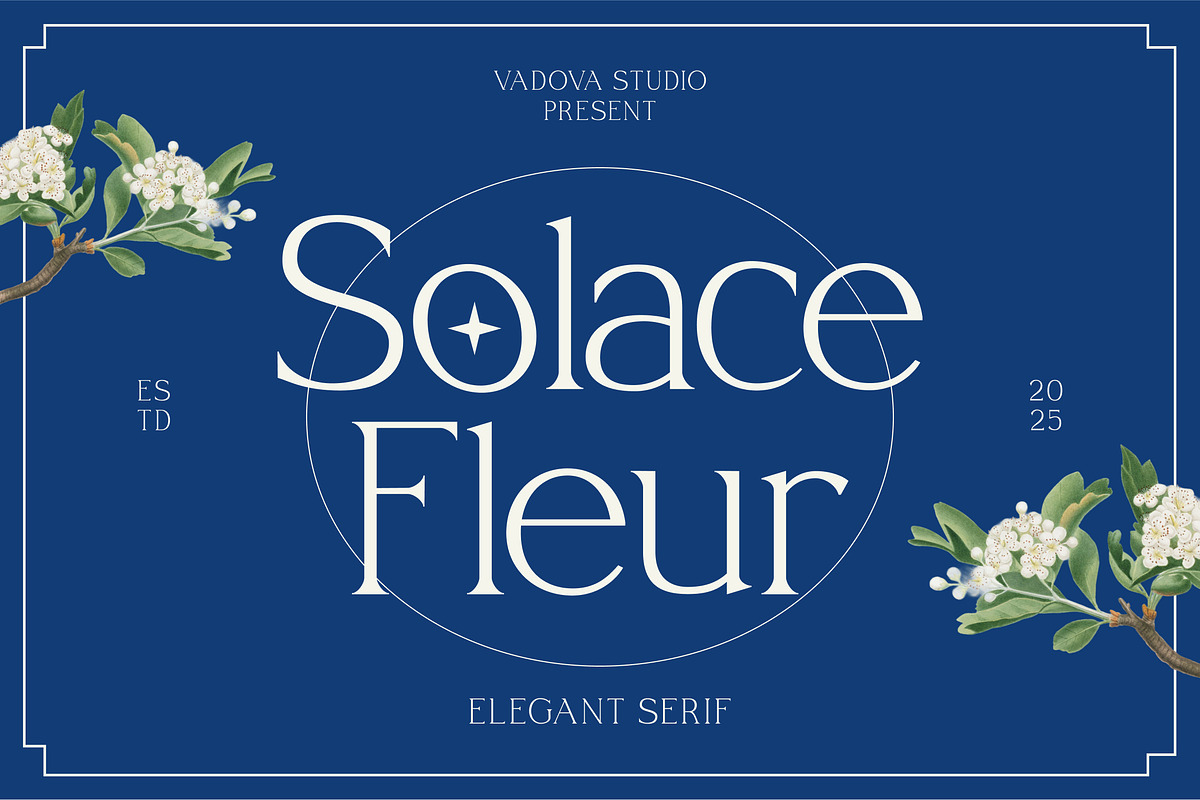 Solace Fleur – Elegant Serif Font, a Serif Font by Vadovastd (Photo 1 of 6)