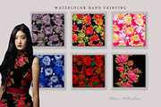 CHINESE PEONY Pattern, a Pattern Graphic by MitrushovaArt (Thumbnail 3 of 10)