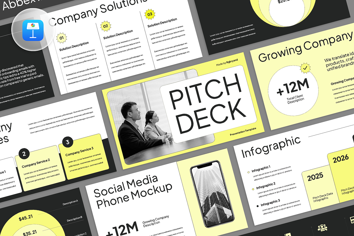 Pitch Deck Keynote, a Presentation Template by rgbryand (Photo 1 of 7)