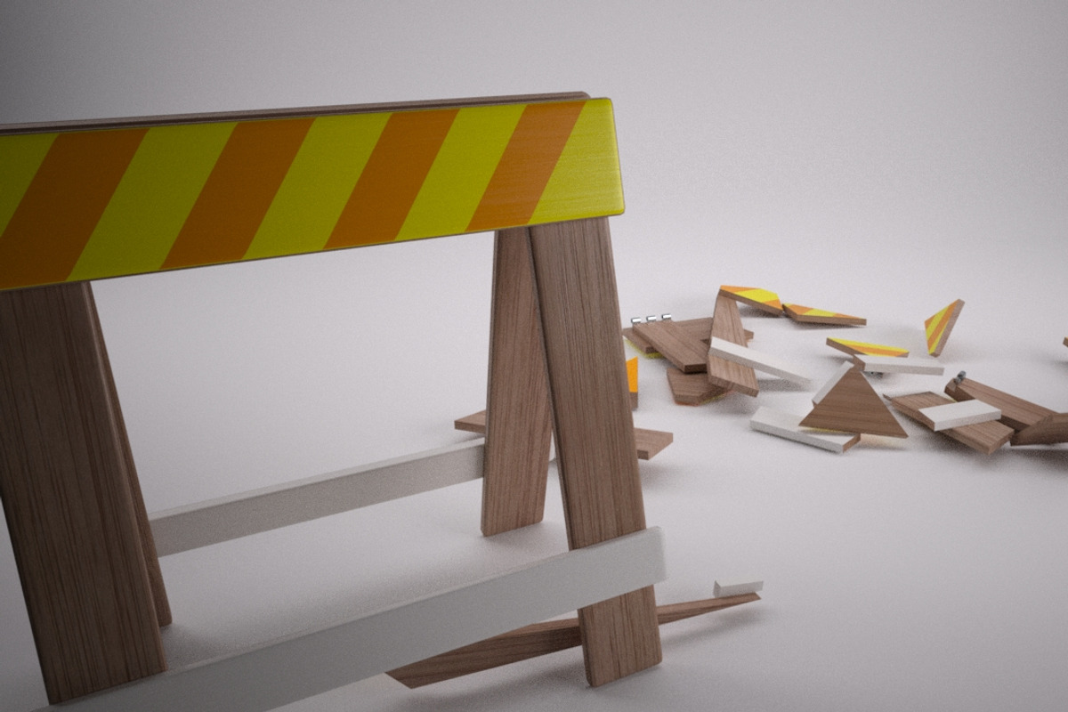 Construction Barrier, an Object 3D Model by kjpargeterimages (Photo 4 of 4)