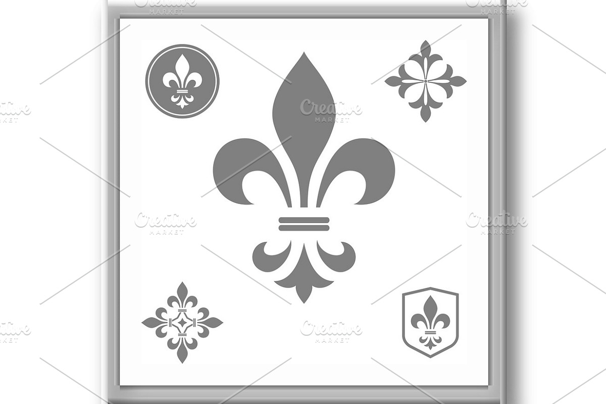 Gray heraldic sign, logo, design, an Outline Icon by RODINA (Photo 3 of 3)