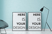 4 mockups interior loft style, a Print Template by FilL239 (Thumbnail 3 of 9)