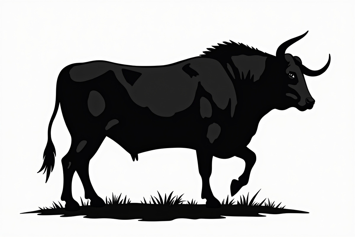 Standing Bull Silhouette Pack, an Illustration by jahid234 (Photo 8 of 9)