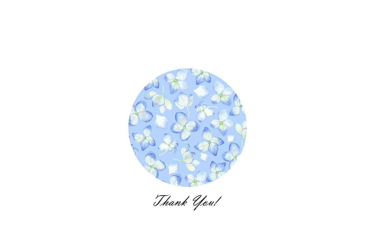 Hydrangea Watercolor Seamles Pattern, an Illustration by OlDm_Shop (Photo 9 of 9)