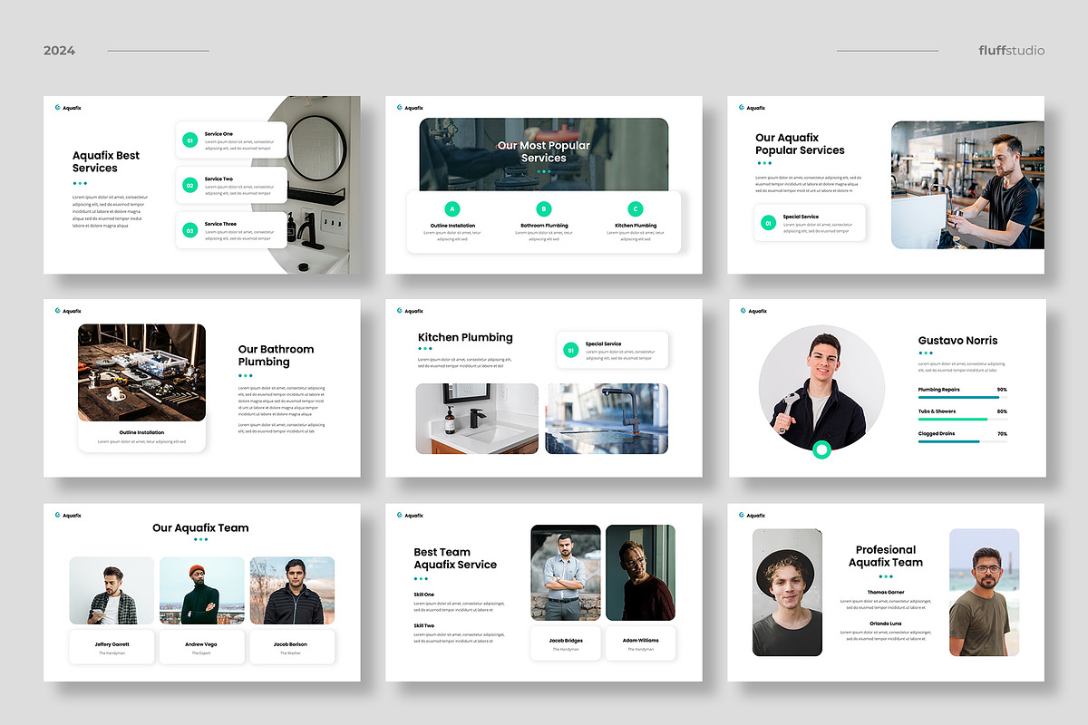 Plumbing Services Keynote Template, a Presentation Template by fluffstudio (Photo 3 of 5)