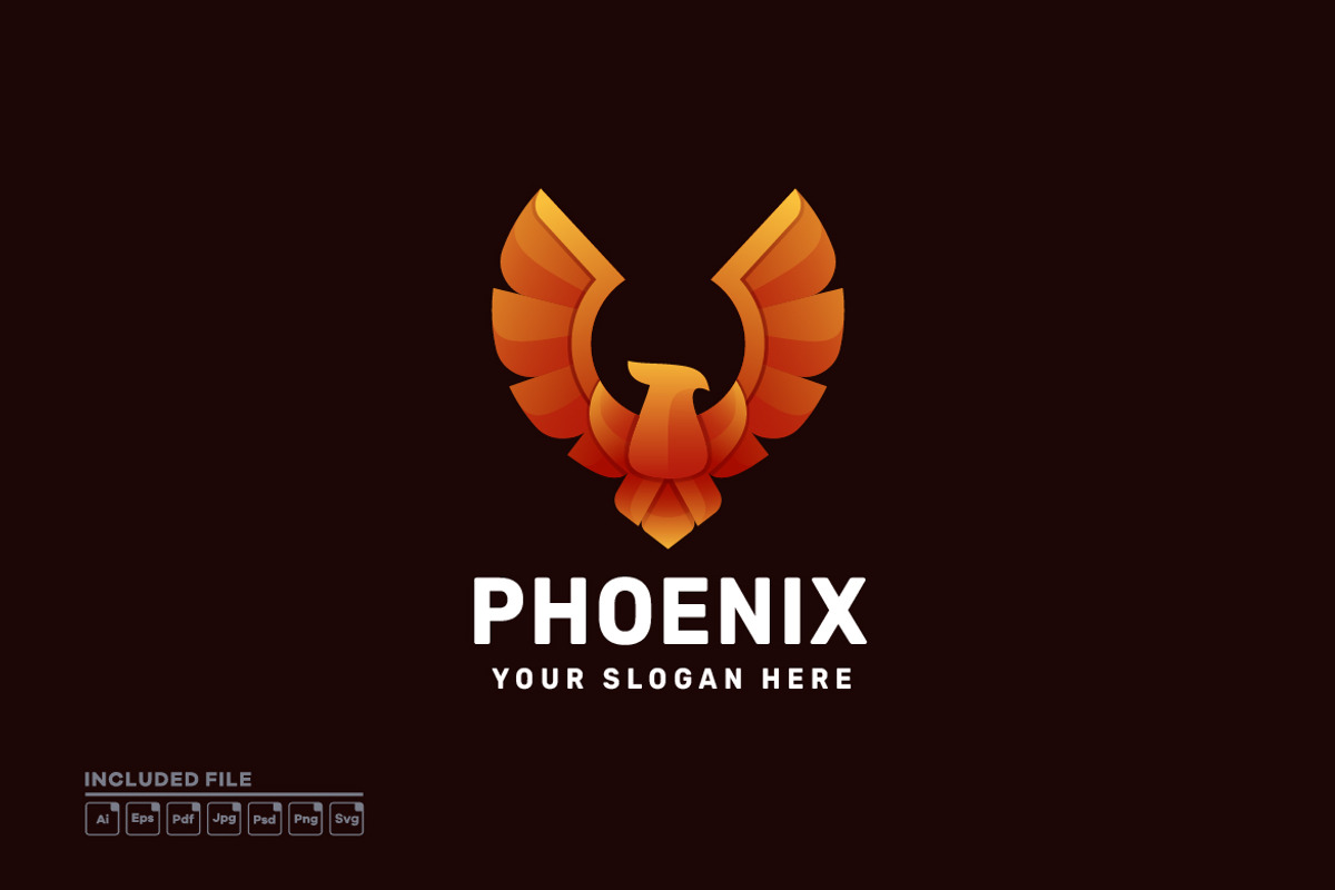 Phoenix Gradient Logo Vector, a Branding & Logo Template by yuanesei