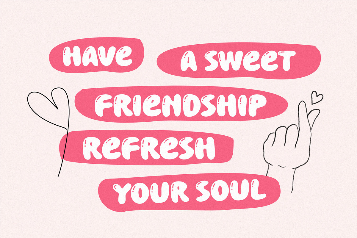 Chewy Bubble - Fat & Handy Font, a Handwritten Font by Balpirick Studio (Photo 4 of 6)