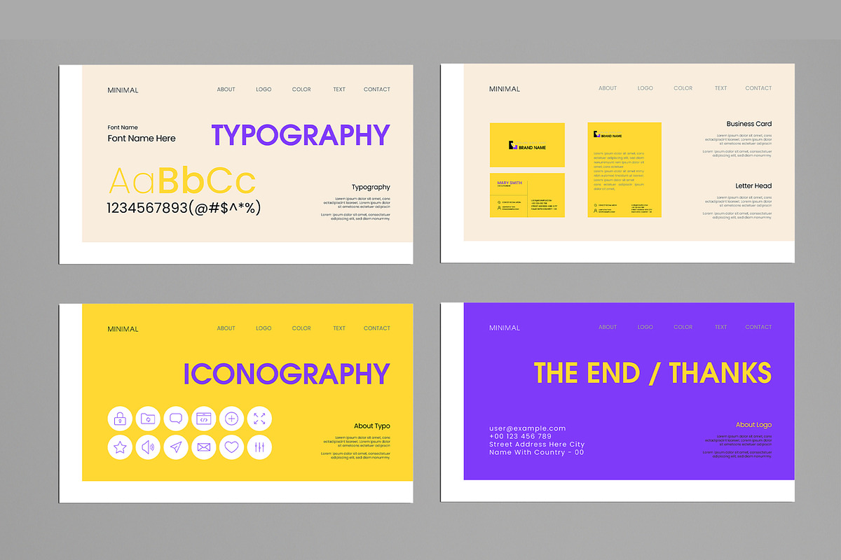 Minimal Brand Guideline Presentation preview 5