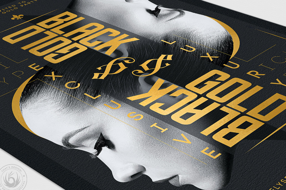 Black and Gold Flyer Template V17, a Flyer Template by ThatsDesignArt (Photo 6 of 8)